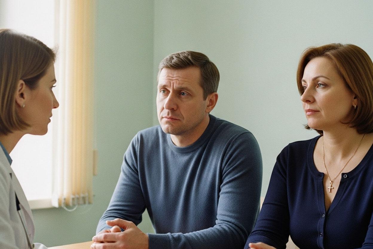 Врач консультирует супругов